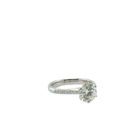 Solitaire Or blanc - Diamant 2,22 carats