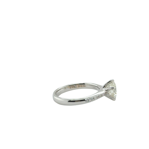 Solitaire Or blanc - Diamant 2,22 carats