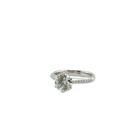 Solitaire Or blanc - Diamant 2,22 carats