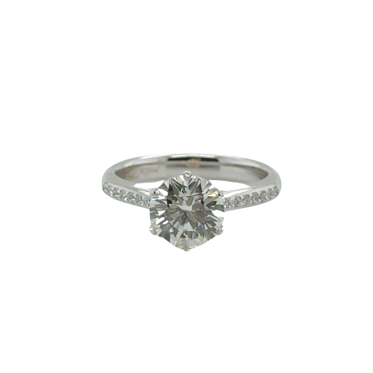 Solitaire Or blanc - Diamant 2,22 carats