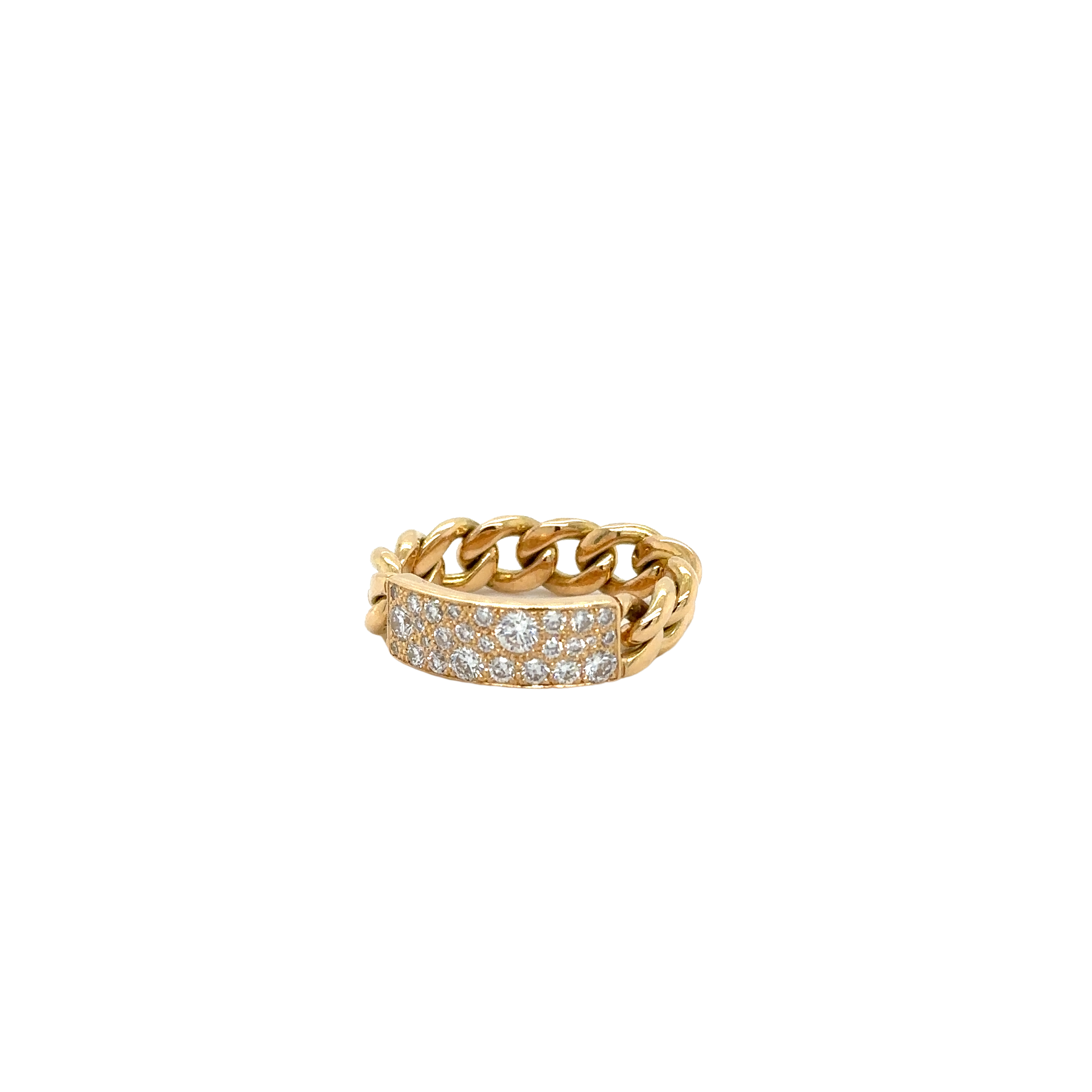 Dior - Bague Gourmette Or Jaune et Diamants