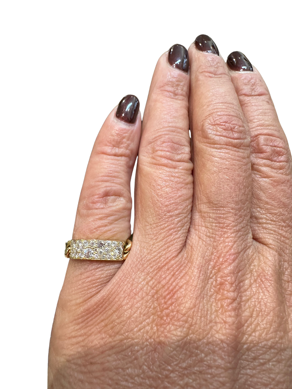 Dior - Bague Gourmette Or Jaune et Diamants