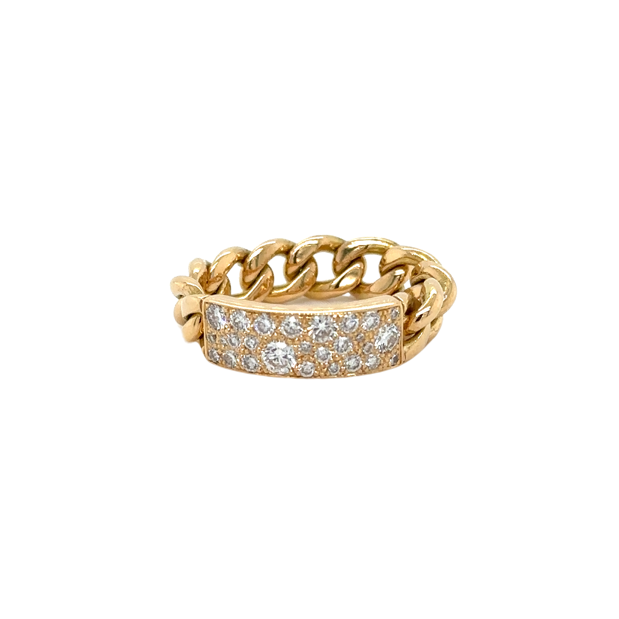 Dior - Bague Gourmette Or Jaune et Diamants