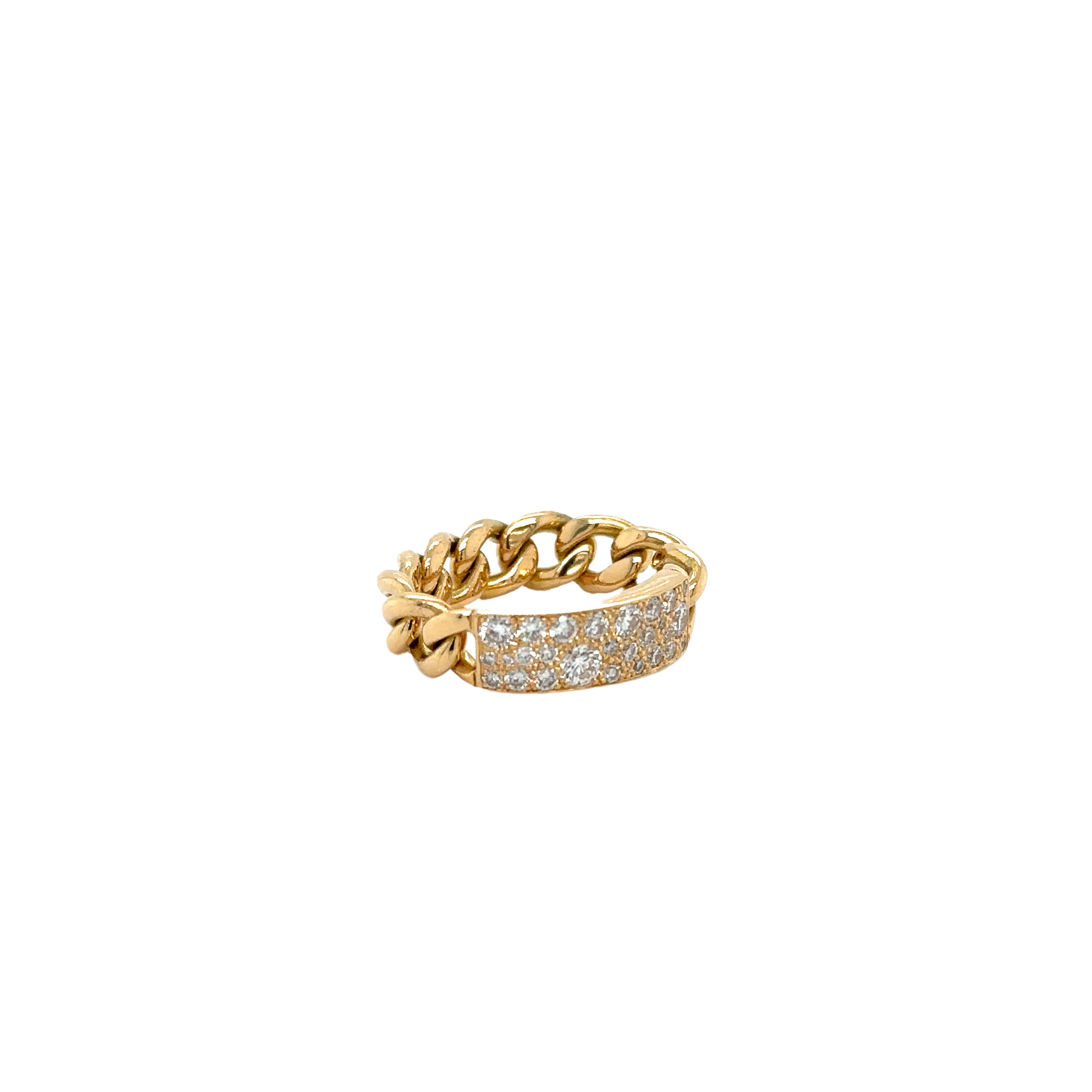 Dior - Bague Gourmette Or Jaune et Diamants