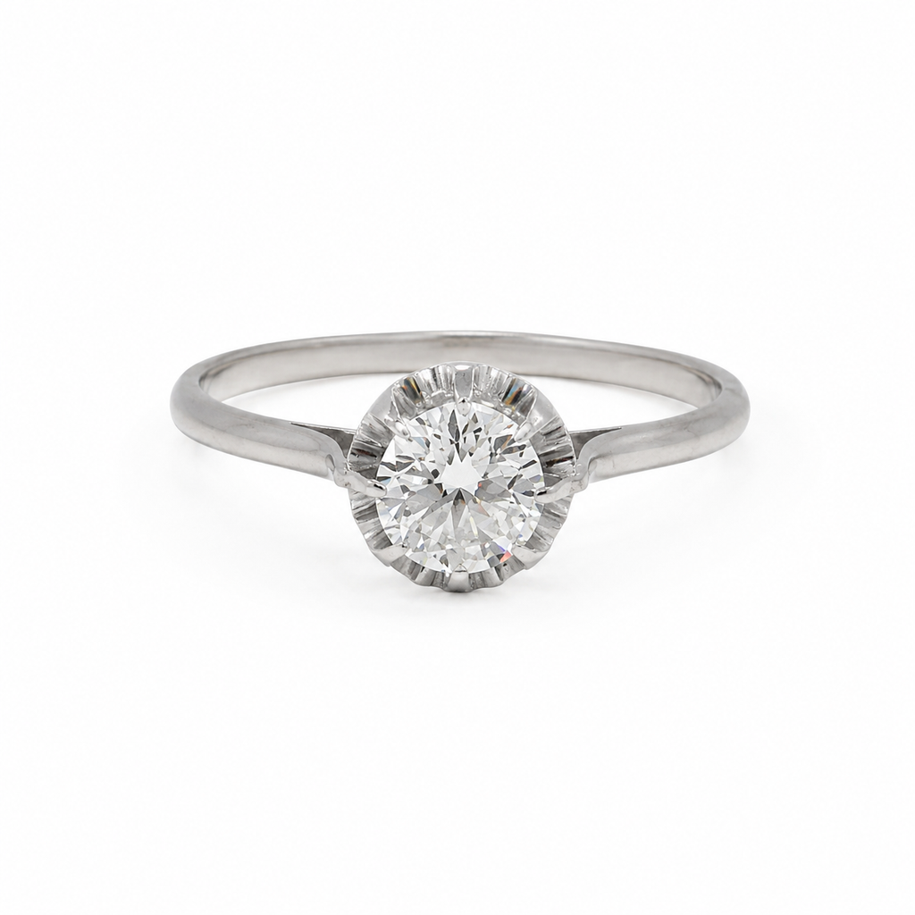Bague Solitaire - Diamant 0,80 carat - Taille Ancienne