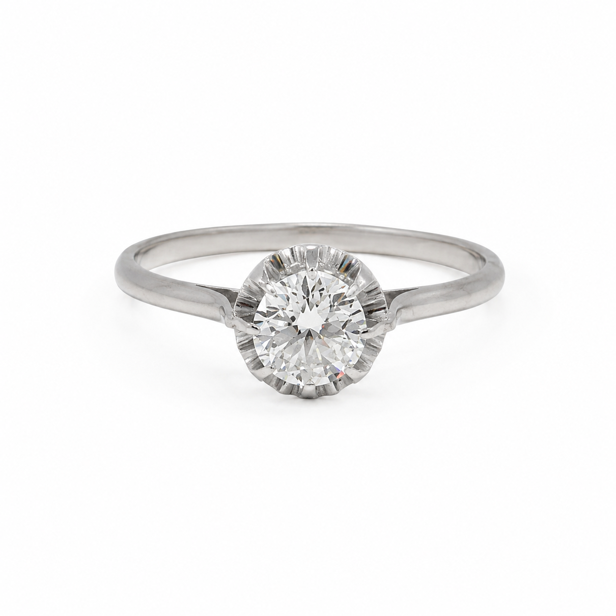 Bague Solitaire - Diamant 0,80 carat - Taille Ancienne