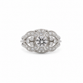 Art déco - Bague Platine et diamants