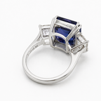 Bague Tanzanite 11,92 carats et Diamants - Certificat ALGT et GIA
