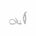 Boucles d’oreilles pendante Or blanc et Diamants