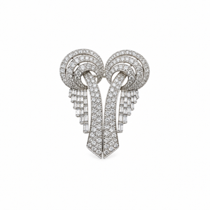 Art Deco Platinum and Diamond Brooch – Transformable Piece