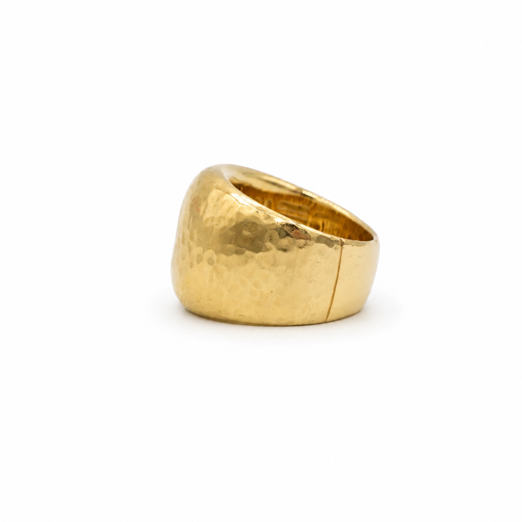 Bague Jonc Martelé - Or jaune