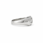 Bague Jonc Or blanc Diamant 0,20 carat