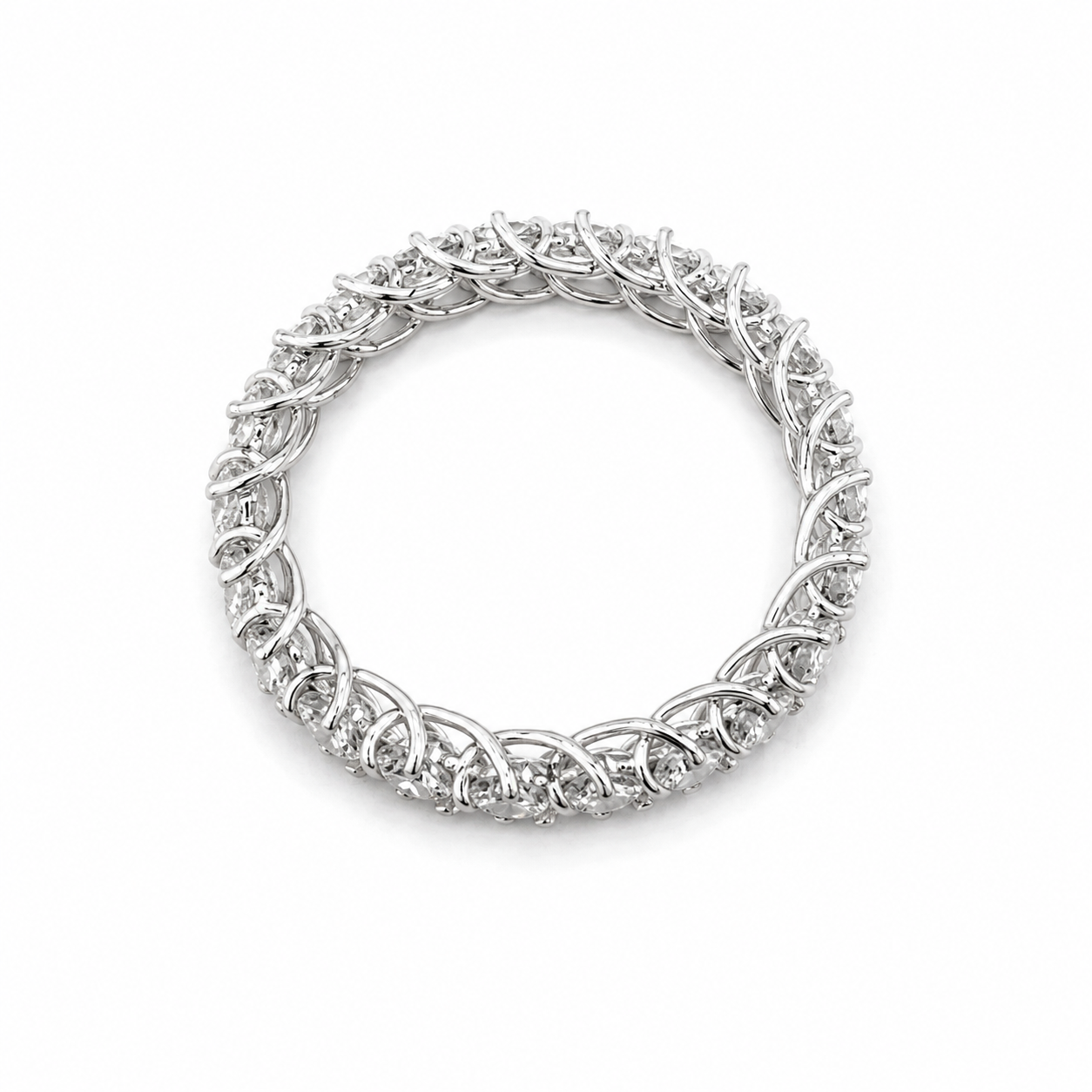 Alliance Américaine - Or blanc - Diamants