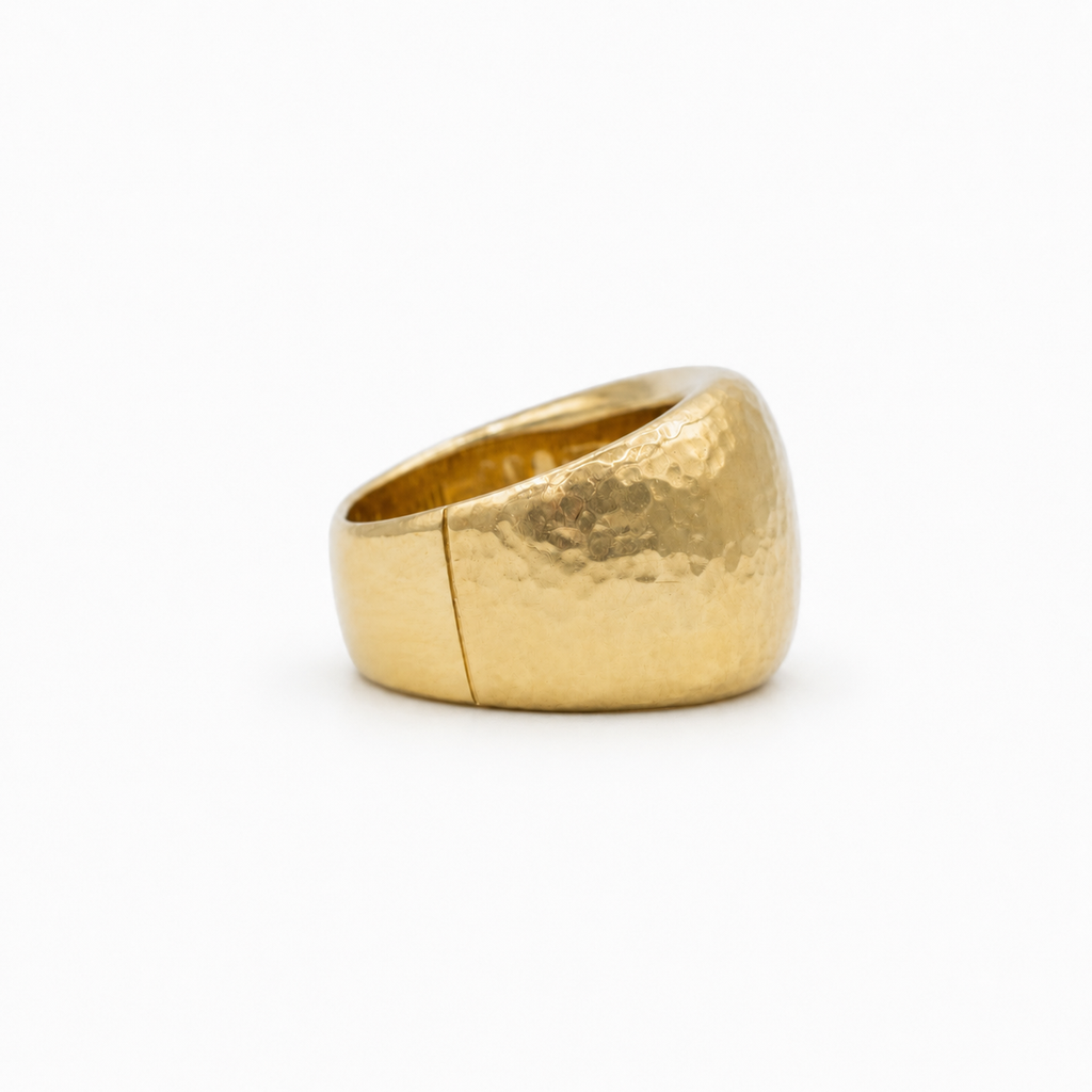 Bague Jonc Martelé - Or jaune