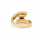 Bague Vintage - Or Jaune - Rubis et Diamants