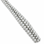 Bracelet Or blanc - Diamants 10 carats - 1970