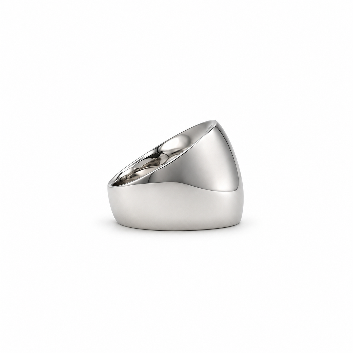 Bague Jonc Large Or blanc