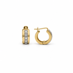 Boucles d’oreilles Créoles  Or jaune et Diamants
