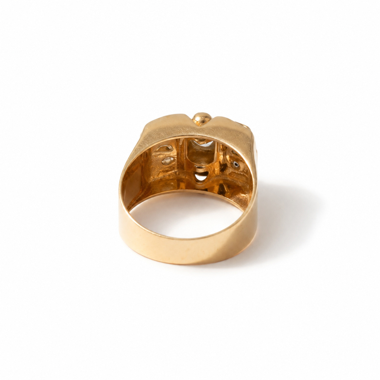 Bague Tank - Or Rose et Diamants