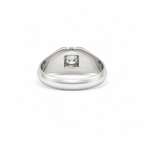 Bague Jonc Or blanc Diamant 0,20 carat