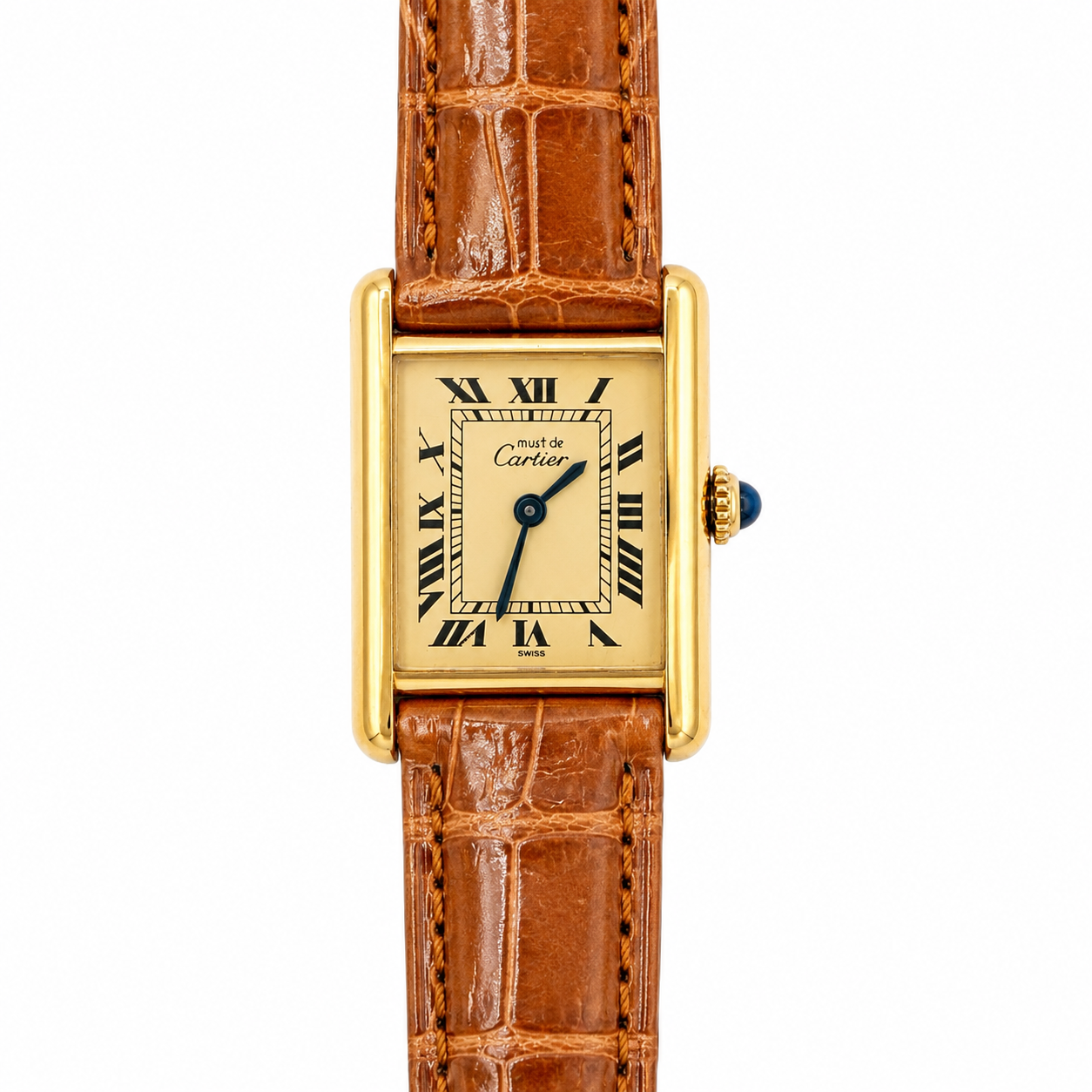 Cartier - Montre Tank Must - Argent - Plaqué Or