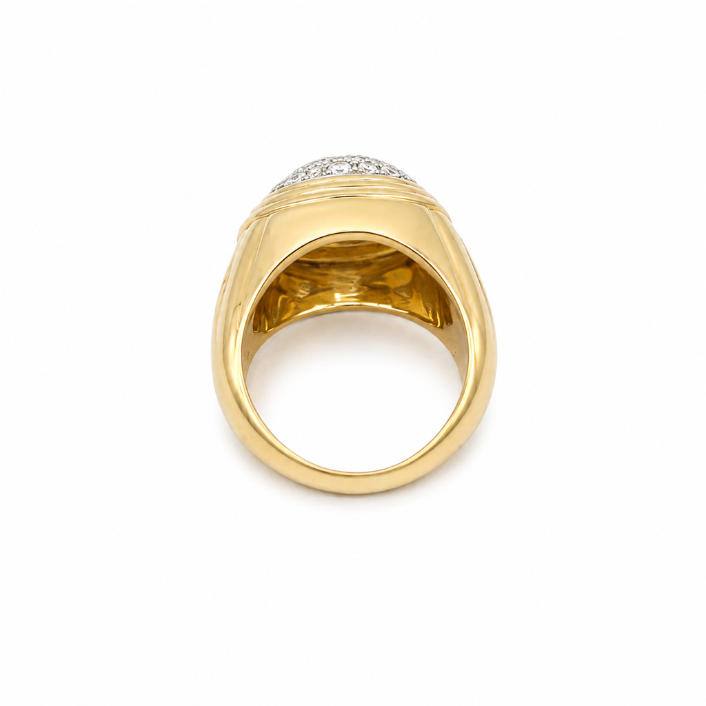 Bague Dôme - Or jaune - Diamants