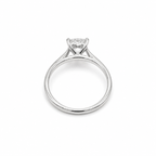 Bague Solitaire - Diamant Coeur - Or blanc
