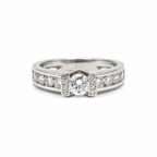 Bague Bandeau Or blanc et Diamants 1,60 carats