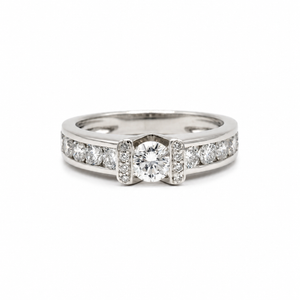 Bague Bandeau Or blanc et Diamants 1,60 carats