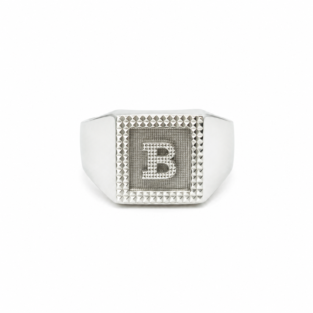Chevalière Or blanc 18 carats
