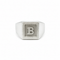 Chevalière Or blanc 18 carats