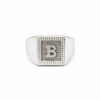 Chevalière Or blanc 18 carats