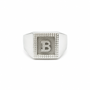 Chevalière Or blanc 18 carats