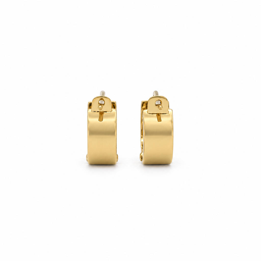 Boucles d’oreilles Créoles  Or jaune et Diamants