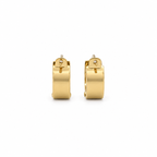 Boucles d’oreilles Créoles  Or jaune et Diamants