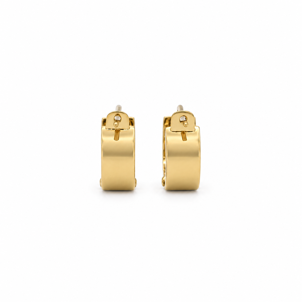 Boucles d’oreilles Créoles  Or jaune et Diamants