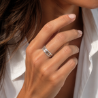 Bulgari - Bague or blanc et diamants - Modèle Parentesi