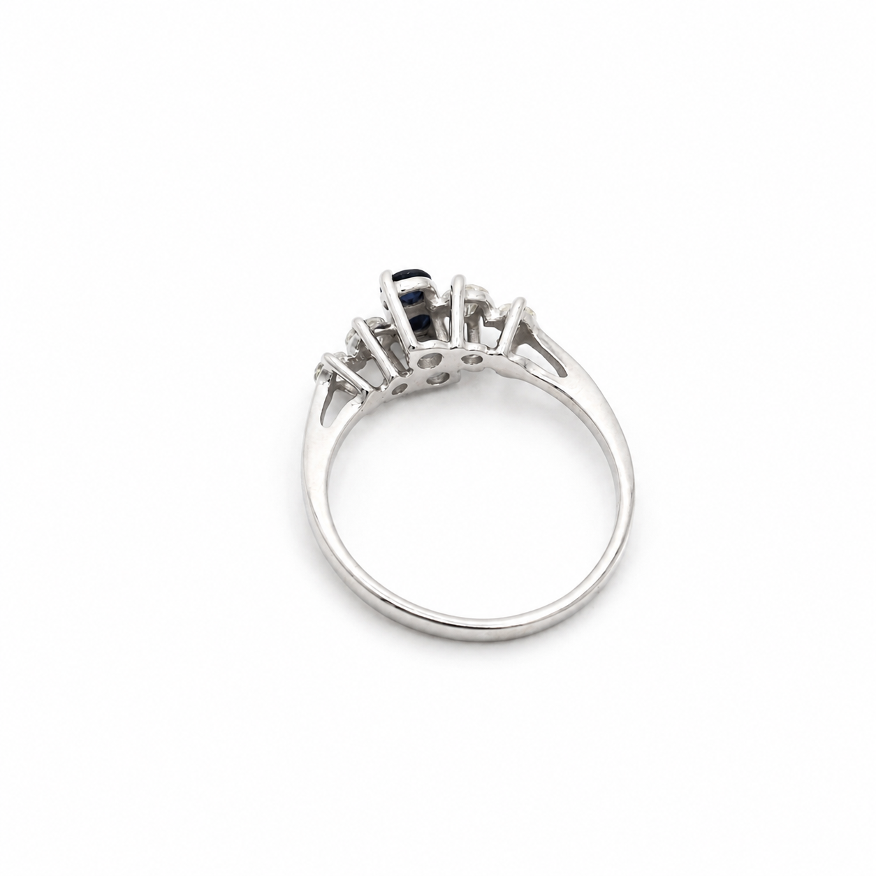 Bague - Or blanc - Saphirs et Diamants