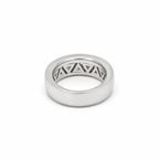 Bague Jonc - Or blanc avec pavage diamants