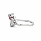 White Gold Ring - Ruby and Diamond 
