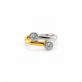 Diamond ring - Yellow gold and Platinum
