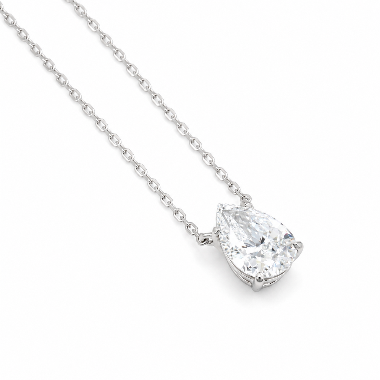 Collier pendentif Diamant Poire 1,55 carats DSI1