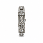 Art déco - Montre femme Platine et diamants