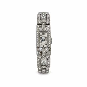 Art déco - Montre femme Platine et diamants