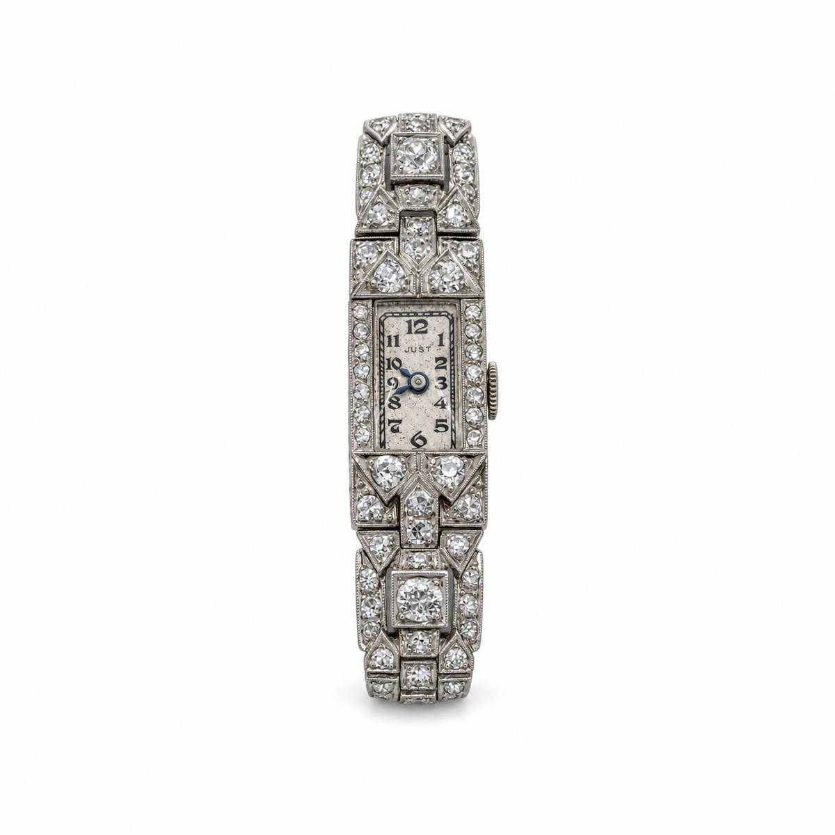 Art déco - Montre femme Platine et diamants