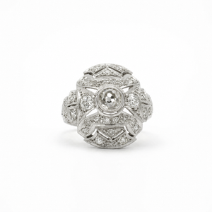 Art déco - Bague Platine - Diamants 1,30 carats