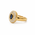 Bague Marguerite - Or Jaune - Saphir et Diamants