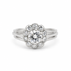 Bague Marguerite Platine et diamants