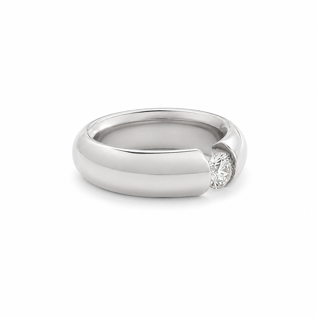Solitaire - White gold and diamond