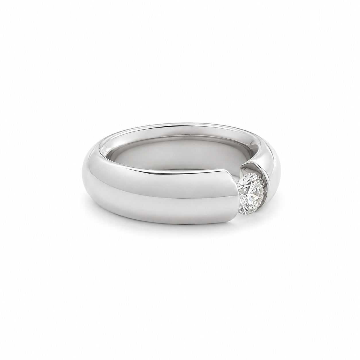 Solitaire - White gold and diamond